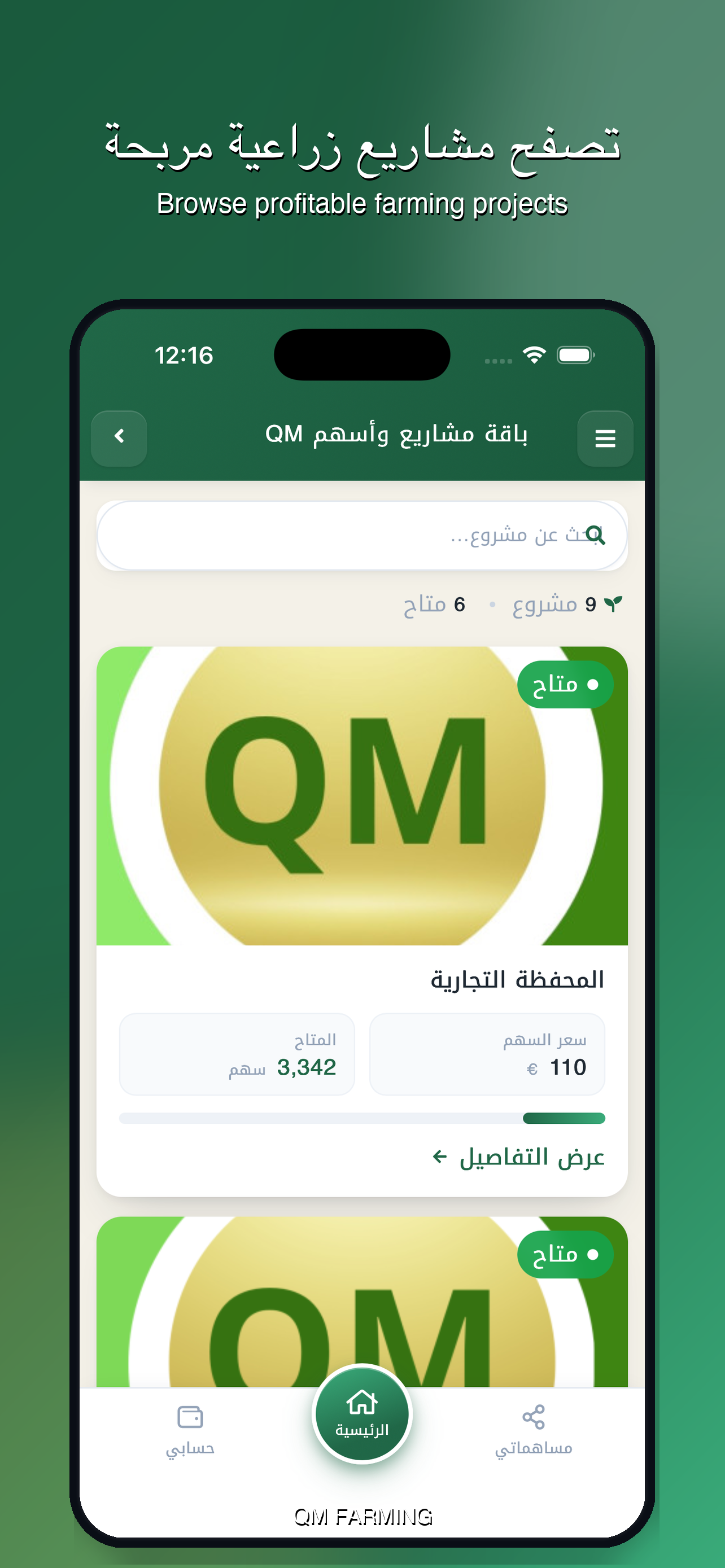 قائمة المشاريع